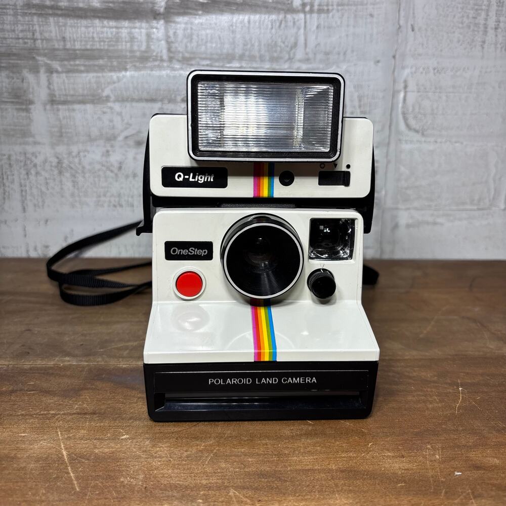 Vintage Polaroid OneStep Land Camera with Q-Light Flash Untested - Picture 1 of 9
